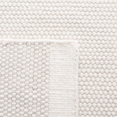 Ivory Hand-Knotted Wool 6' x 9' Rectangular Area Rug