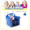 Costway Kid's Sofa Chair Toddler Upholstered Armchair Wooden Frame Children Couch Navy - 3 of 4