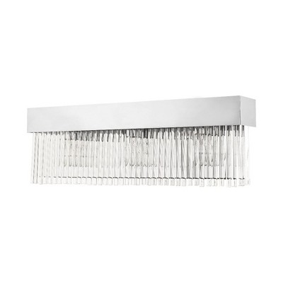 Norwich Polished Chrome 3-Light Vanity Sconce with Crystal Rods