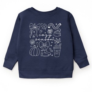 Cozy Season Coquette Icons - Toddler Graphic Sweatshirt and Youth Graphic Sweatshirt - 1 of 2