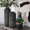 LuxenHome Set of 2 Black and Gold Metal Bottle Vases, Tabletop Decoration - 4 of 4