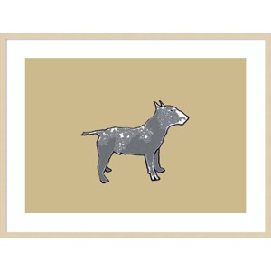 41" x 31" Bull Terrier Dog by Sarah Thompsonengels Wood Framed Wall Art Print - Amanti Art: Giclee, Hardwood Frame, Wire Mount - 1 of 4
