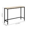 Syemin Console Tables Industrial Style Porch Table Narrow Console Sofa Table Couch Table Entryway Table Small Space Console, Brown, 41.3"*11.8"*28" - 4 of 4