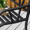VYNXARIA Outsunny 50" Metal Garden Bench - Stylish Black Outdoor Seating for Two - 2 of 4