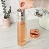 Pinky Up Dylan Travel Infuser Mug, Rose Gold Double-Walled Glass, Stainless Steel Strainer, 16 oz, Light Orange - 2 of 4