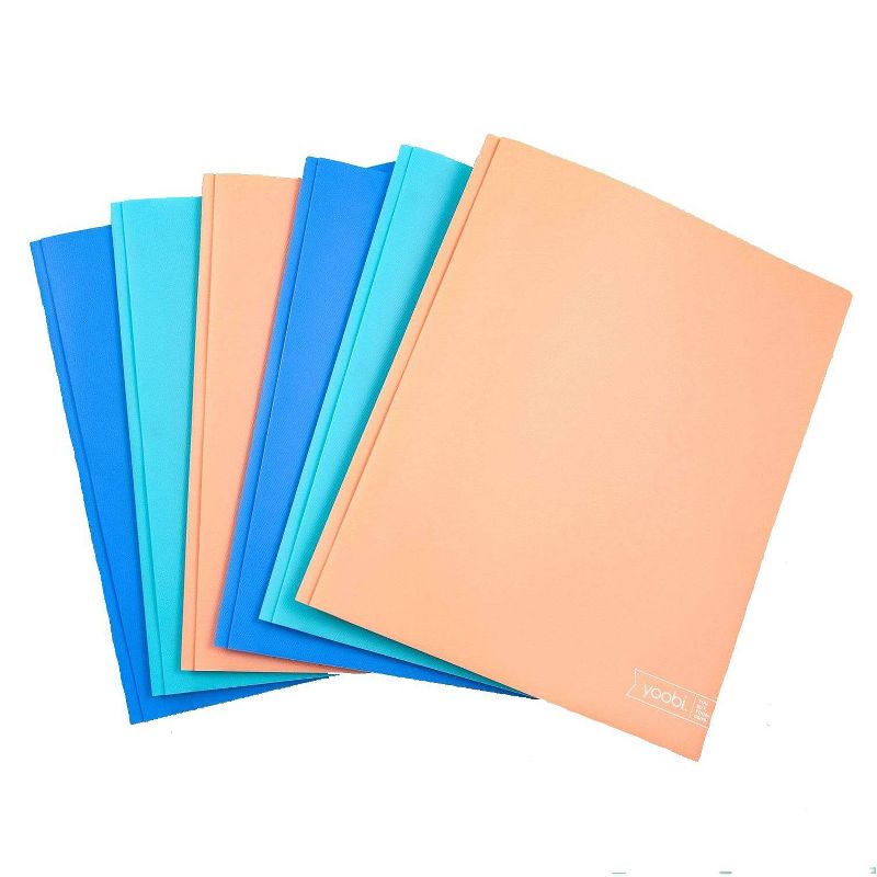 2 Pocket Plastic Folder with Prong Fasteners - Yoobi™, 4 of 10