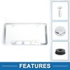 Unique Bargains Aluminium Alloy License Plate Holder with Slot Mirror Polished License Plate Holder Silver Tone - 4 of 4