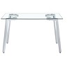 Okak Modern Dining Table Rectangle Glass Dining Table for Kitchen Living Room, Dining Room - 3 of 4
