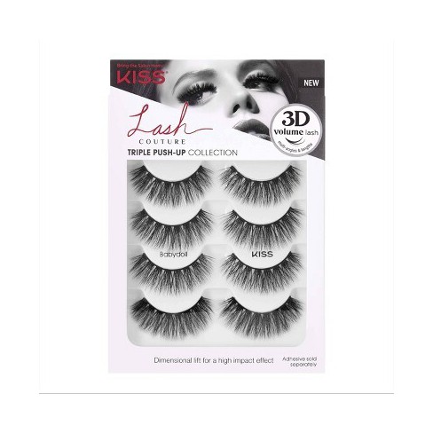Kiss Lash Couture Triple Push-up Collection Fake Eyelashes - Babydoll ...