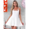 INSPIRE CHIC Women's Nightgown Ruffle Pleated Flowy Babydoll Chemise Camisole Mini Pajama Dress - 2 of 4