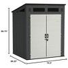 Suncast 6' x 5' Modernist Storage Shed, All-Weather Outdoor Backyard Unit, Gray - 2 of 4