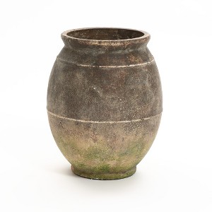 LuxenHome Rustic Ginger Root Brown Terracotta 13.6-Inch Tall Indoor and Outdoor Urn Vase - 1 of 4