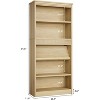 71" Farmhouse Bookcase w/Display Rack & Fluted Design, 5 Tier Tall Bookshelf with Wooden Base, Wood Bookshelf Vintage Book Shelf for Office Library - 4 of 4