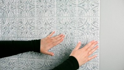 Gold Victorian Tin Peel and Stick PVC Tile