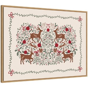 Kate & Laurel All Things Decor Sylvie Framed Canvas the Winter Woods by Vicky Yorke - 1 of 4