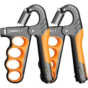 Digital Grip Strengthener with Counter, Adjustable Resistance for Forearm Training, Hand Wrist Exerciser for Gym & Office - 1 of 4