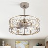 Airsurfer 20" Caged Crystal Ceiling Fan With Remote Control and Light Kit Included - 4 of 4