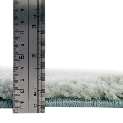 Calabasas Light Blue Rectangular Synthetic Shag Rug 3' 3" x 5' 3"