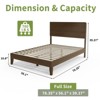 Karl Home Solid Wood Platform Bed Frame, Twin Bed Frame with Headboard Included - 3 of 4