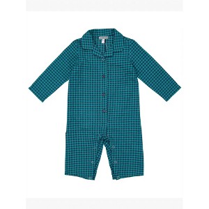 Boy's Kids' Checkered Flannel Romper - Petit Confection - 1 of 2