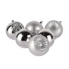 National Tree Company First Traditions Christmas Tree Ornaments, Metallic Silver with Swirls, Set of 6 - 3 of 4