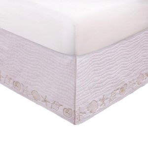 Greenland Home Fashions Coastal Seashell Bed Skirt 18" - White Twin - 1 of 4