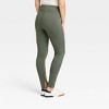 Women's Drawstring High-Waist Lounge Leggings - A New Day™ Heather Olive XL