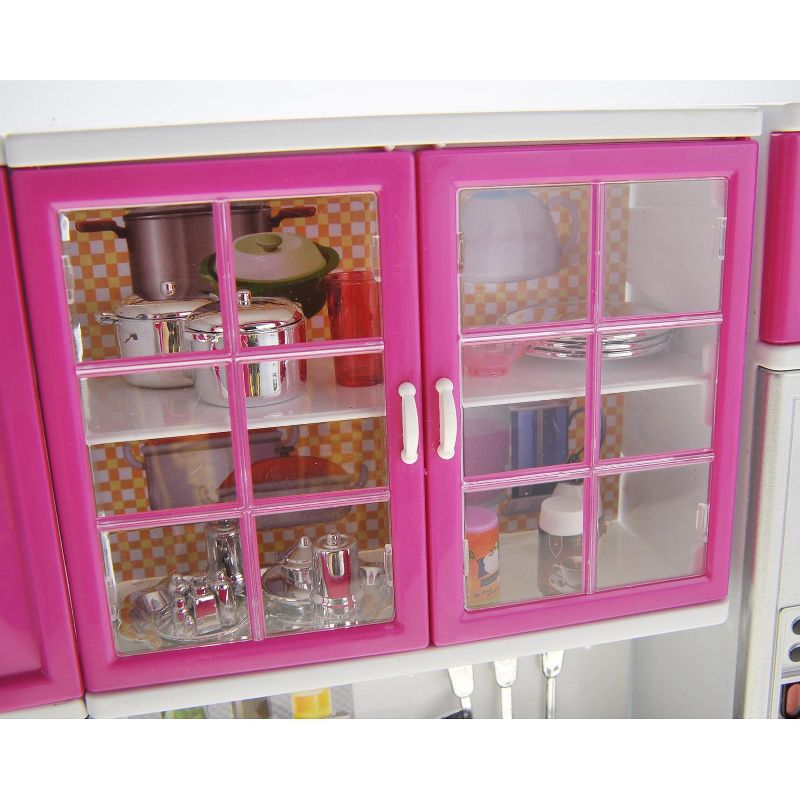 Ready! Set! Play! Link Little Princess Modern Full Deluxe Kitchen Playset Comes With Refrigerator, Stove, Sink, Microwave, 5 of 12