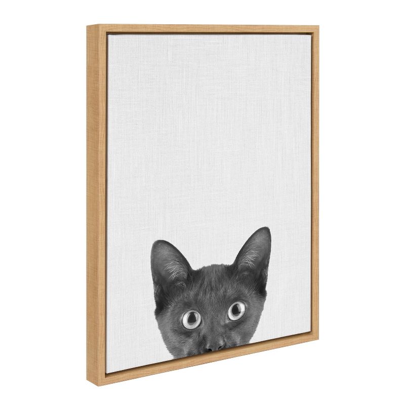 Kate &#38; Laurel All Things Decor 18&#34;x24&#34; Sylvie Black Cat Framed Canvas Wall Art by Simon Te of Tai Prints, 3 of 6