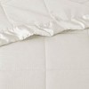 Sapphtopaz Oversized Down Alternative Blanket, 3M Scotchgard Embossed Polyester Throw Blanket with Satin Trim, 90x96" Full/Queen Blanket for Bed - 3 of 4