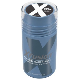 XFusion Keratin Hair Fibers (0.54 oz) - DARK BROWN| Appearance of Naturally Thick, Full Hair by Toppik X Fusion - 1 of 2