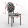 OUTSUPPLY Set of 2 Dining Chairs, Hand-Tufted PU Leather with Solid Wood Frame & Nailhead Trim - 2 of 4