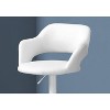 Monarch Specialties Bar Stool Swivel Bar Height Adjustable Metal Pu Leather Look White Contemporary Modern - 3 of 4