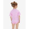 Disney Princess Belle 2 Piece Tankini Swimsuit Set Toddler Girl Rash Guard UPF 50+ Swimwear Summer Ruffle Swim Suit - 4 of 4