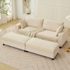 Mjkone Modern Extra-Large Corduroy Upholstered Modular Sectional Sofa Set,Deep Seat Sleeper Chair Indoor with Ottoman - 2 of 4