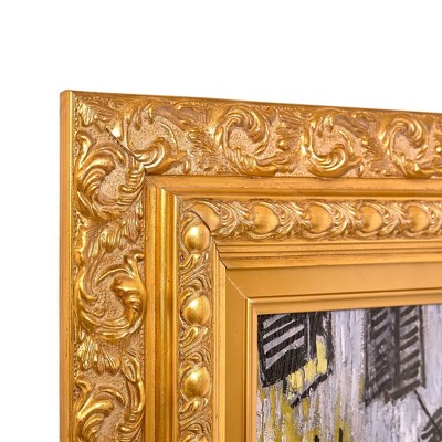 Vincent Van Gogh Cafe Terrace at Night Ornate Framed Canvas Print