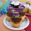 Louisiana State University Primary Logo Heart Love Cupcake Picks Toppers Decoration Set of 6 - 4 of 4
