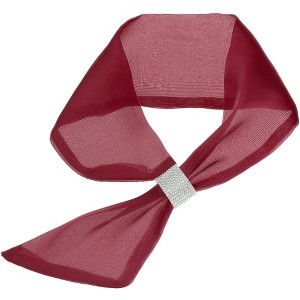 Elerevyo Women Gift Fashion Scarf Suitable for Hair Scarf Wrist Scarf 26.4"×3.9" - 1 of 4