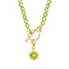 Ross-Simons 3.5-4mm Peridot Bead Charm-Compatible Toggle Necklace in 18kt Gold Over Sterling - 3 of 4