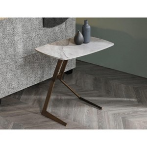 Whiteline Modern Living Katy Side End Table, Light Grey - 1 of 4