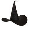 HalloweenCostumes.com One Size Fits Most   Black Deluxe Costume Witch Hat with Extra Large Brim for Adults and Teens, Black - 3 of 4