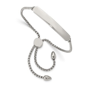Chisel Stainless Steel Polished Adjustable ID Bracelet - 1 of 4