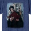 The Sandman Character Art With Book Crew Neck Short Sleeve Blue Heather Women's T-shirt - 2 of 3