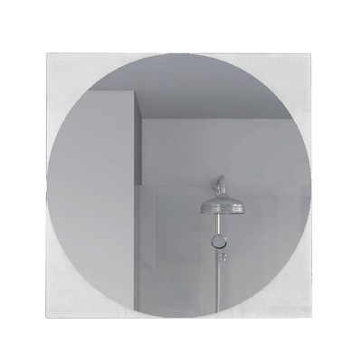 GlasFlength Decorative Wall Mirrors Wall Art Round Mirror Vanity Mirror Accent Mirror Metal Frame Mirror for Living Room, Clear, 23.6"*0.7"*23.6"