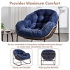 MOONMISS Outdoor Rocking Chair, Patio Oversized Wicker Egg Rocking Chair,Indoor & Outdoor Comfy Rocker Chair with Thick Cushion - 4 of 4