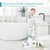 Itopfox Toddler Step Stool for Bathroom Sink, 2-Step Kids Stool for Toilet Potty Training Non-Slip Plastic Step Stool with Handle for Kitchen Counter - 2 of 4
