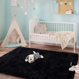 3x5 Fluffy Area Rugs for Living Room Bedroom, Soft Shag Kids Rug Small Carpet Home Decor - 1 of 4