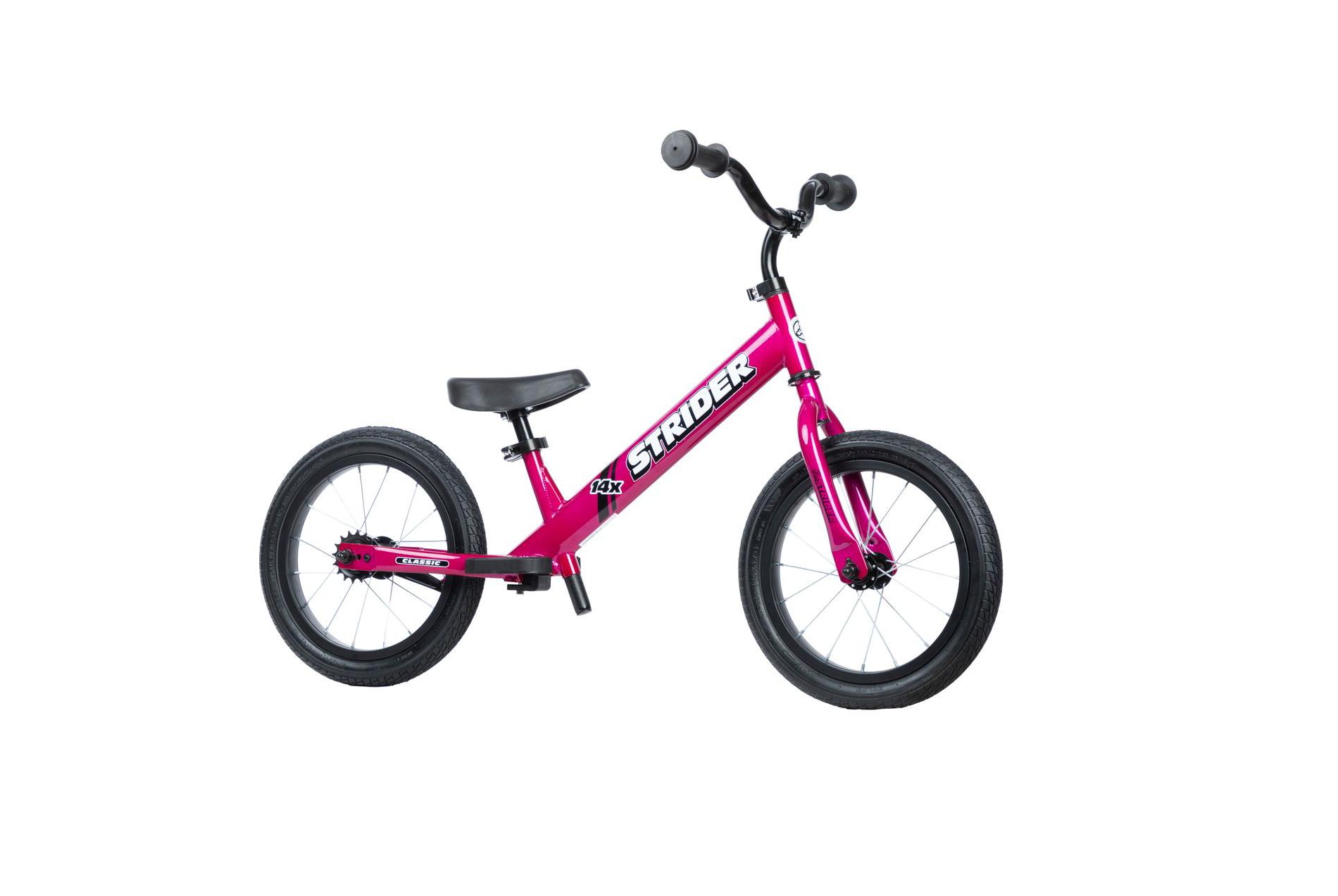 Strider 14x Classic, Funky Fuschia- Balance Bike for Kids 3 to 6