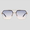 Anna-Kaci Women's Chic Trimmed Octagon Polarized Sunglasses UV400 Protection - 2 of 4