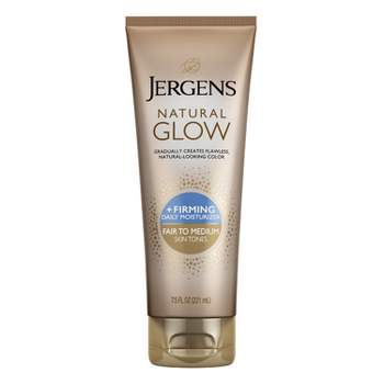 Jergens Natural Glow Firming Daily Moisturizer, Self Tanner Body Lotion, Fair To Medium Tone - 7.5 fl oz